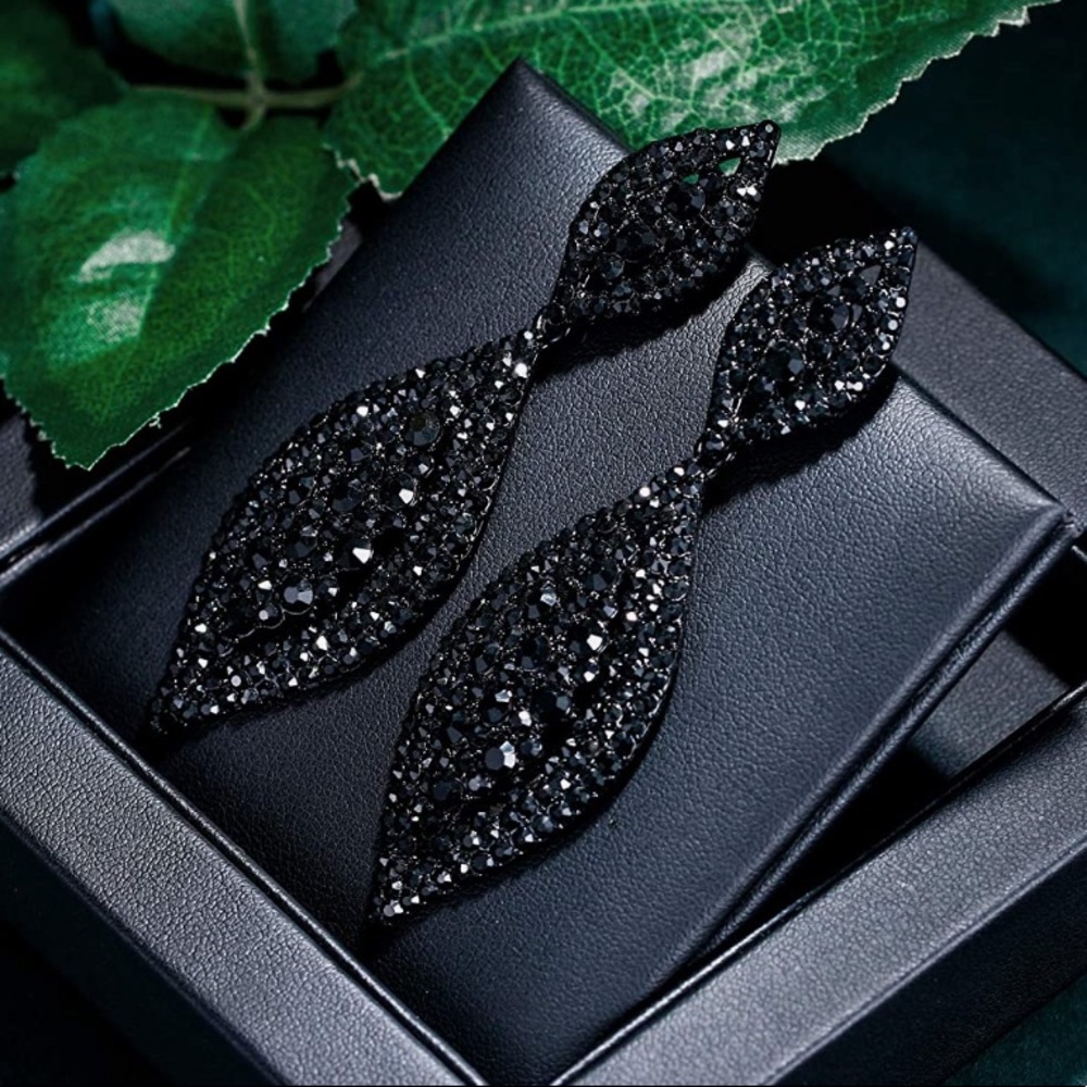 Black Drop Earrings